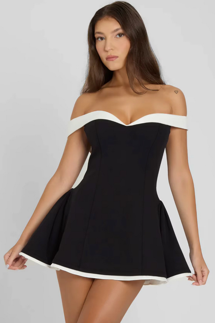 GIANNA | VESTIDO ELEGANTE OMBRO A OMBRO
