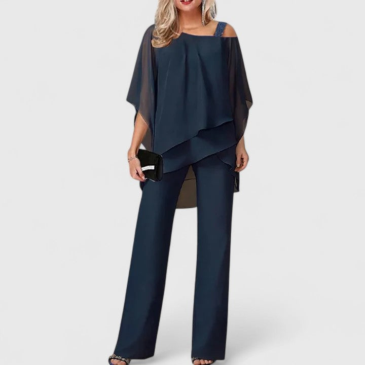 Serenity | Elegante conjunto de pantalón de dos piezas