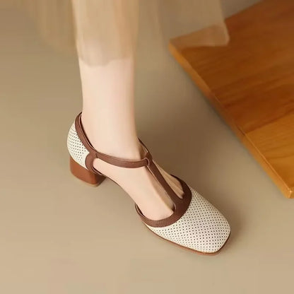 Isava-Mid-Heels aus echtem Leder