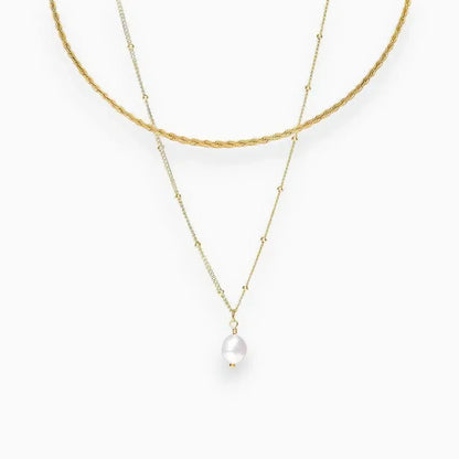 Séravelle | Modern Choker Set with Pearl Pendant