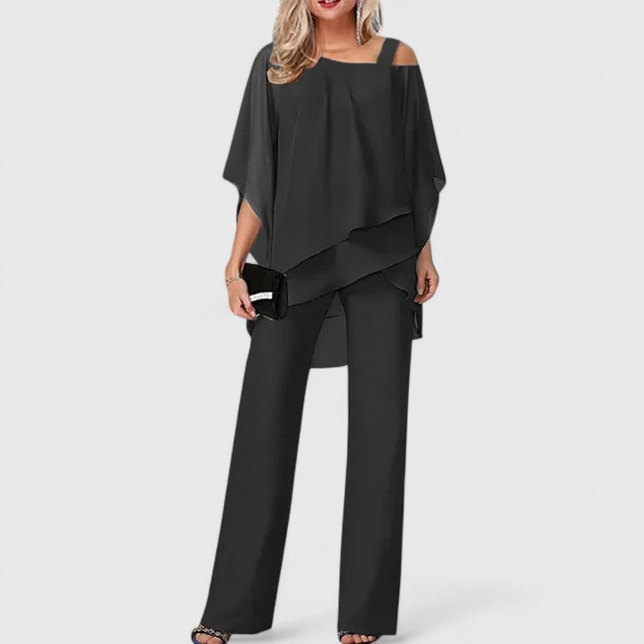 Serenity | Elegante conjunto de pantalón de dos piezas