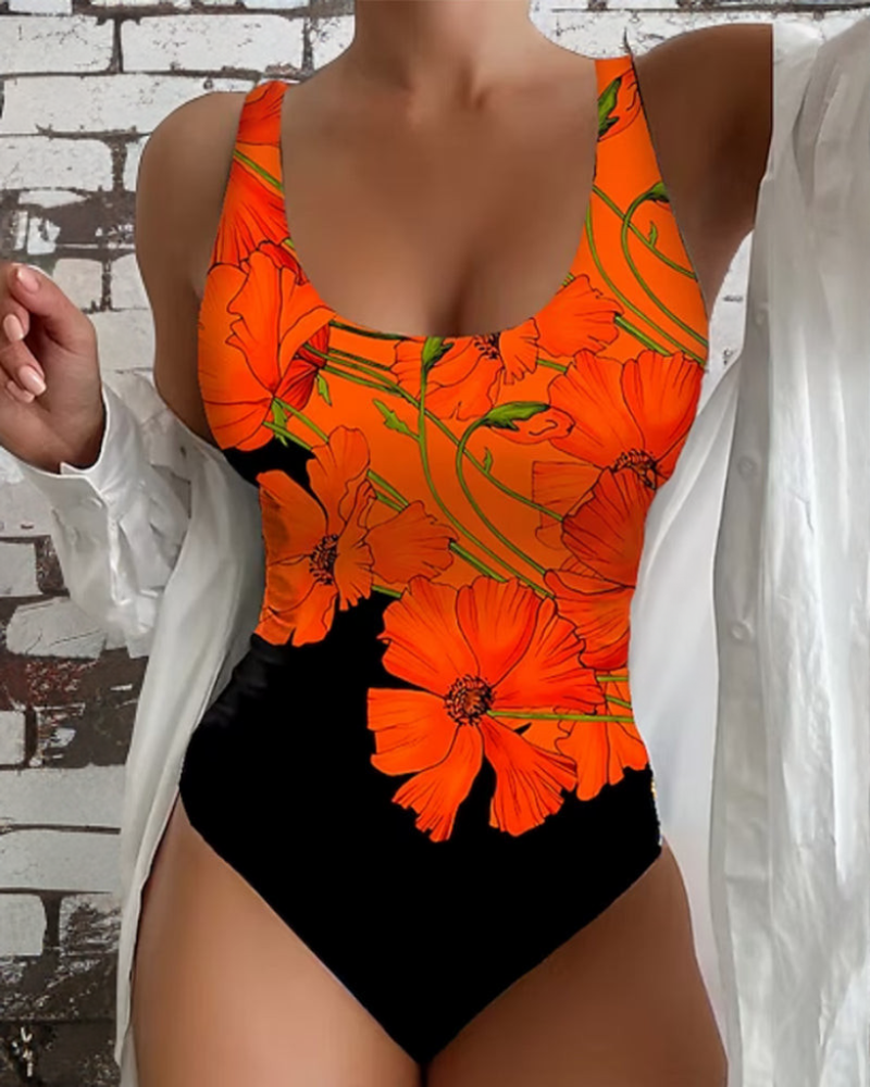 Lucy | Elegant badedragt med blomsterprint