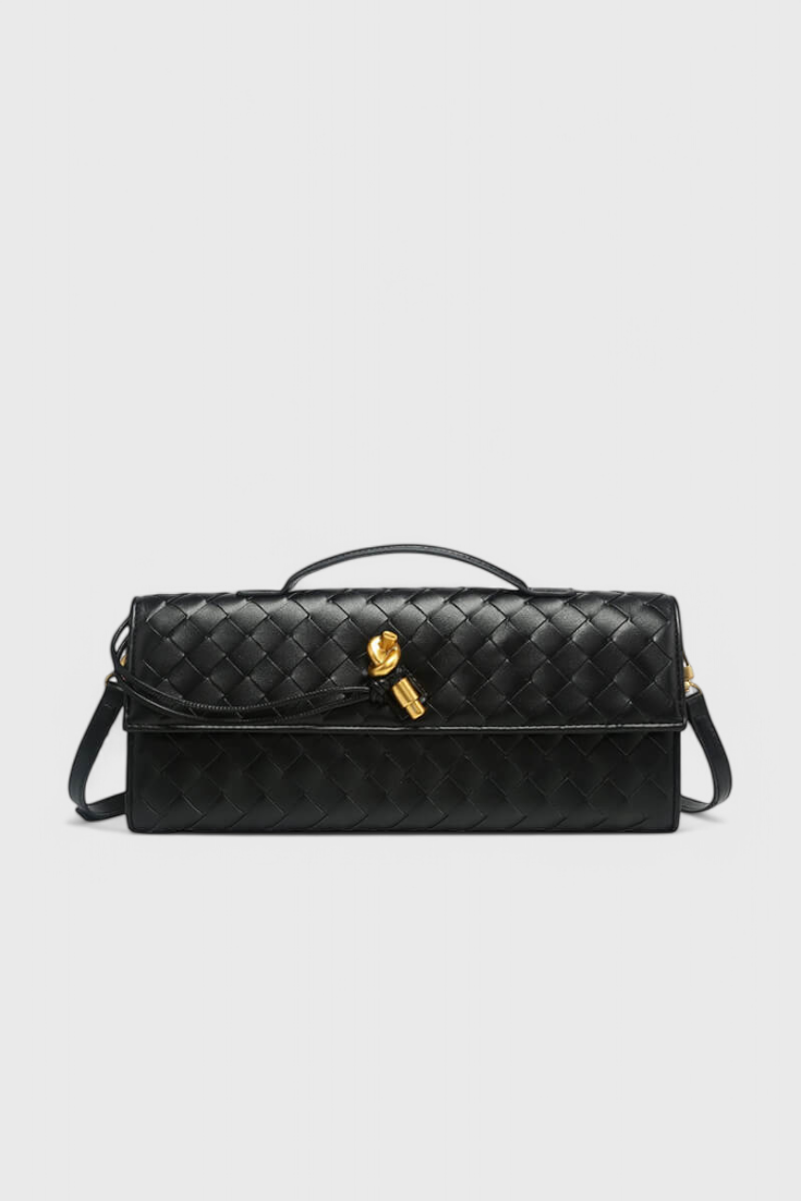 Bolso de mano Melanie con detalle de nudo dorado