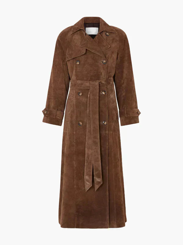 Arizonia – Eleganter Wildleder-Trenchcoat