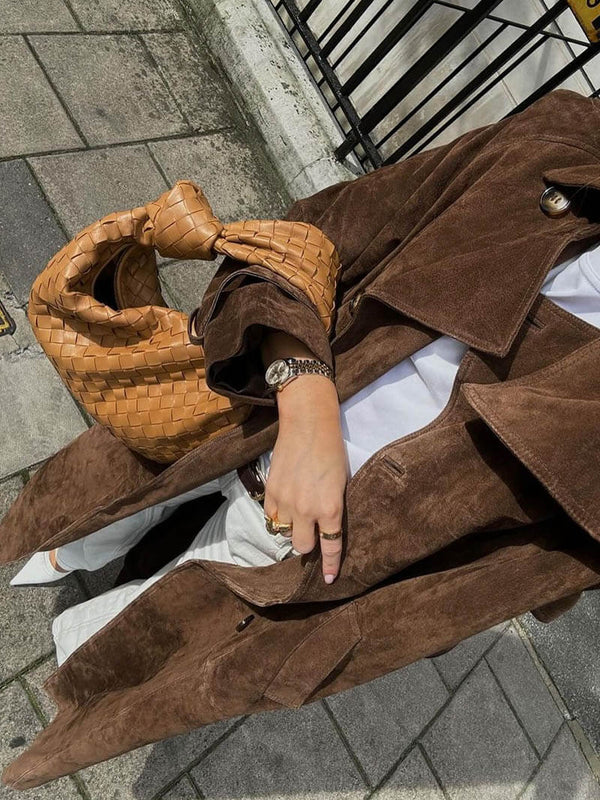 Arizonia – Eleganter Wildleder-Trenchcoat