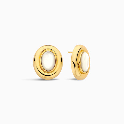 Ameliyana | Pendientes de botón en oro de 18k
