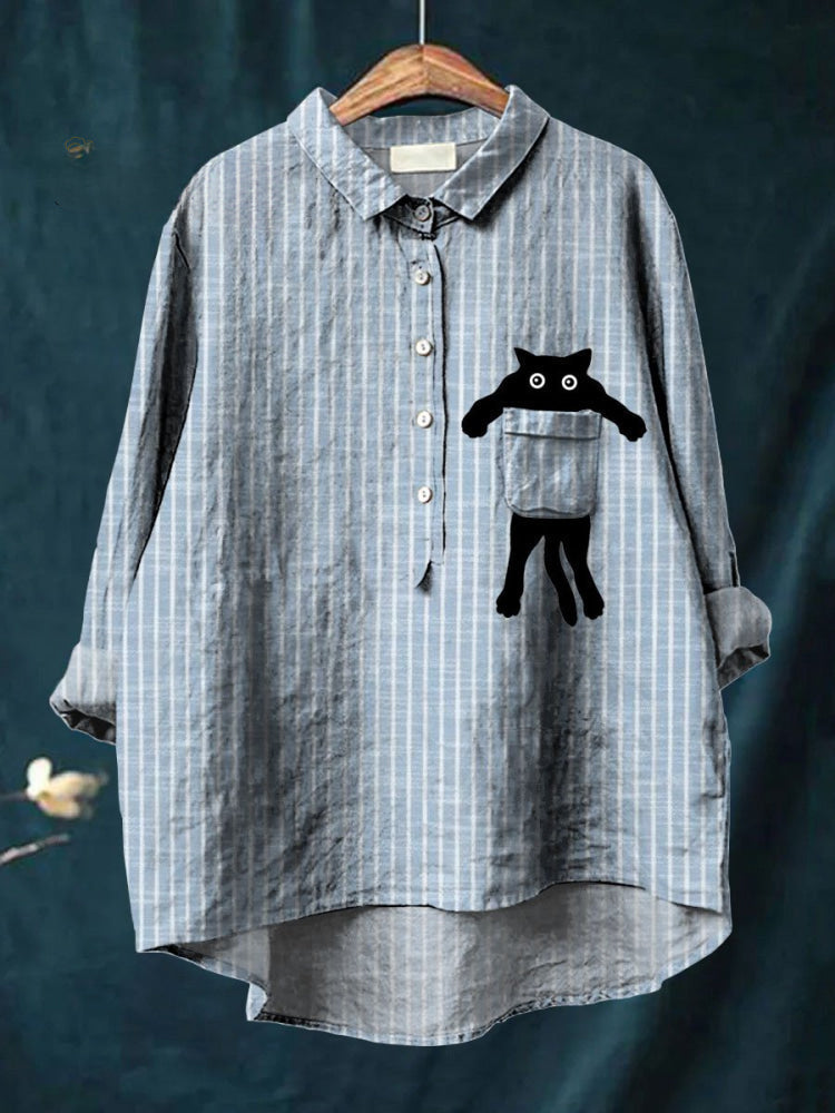 Milo | Süßes Katzen-Taschen-Shirt
