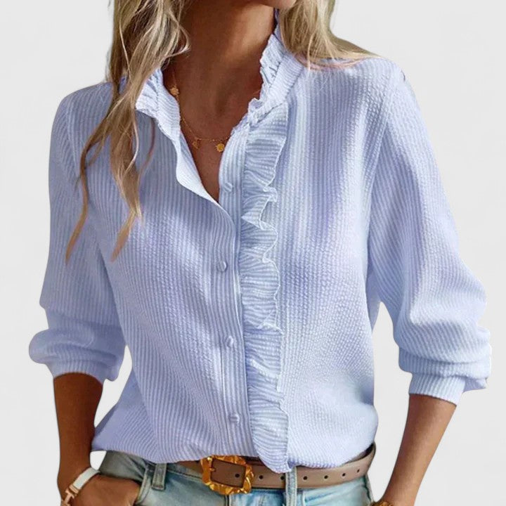 Yasmine | Sofistikeret bluse med lange ærmer