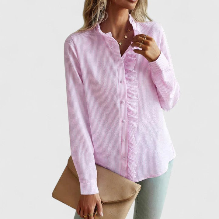 Yasmine | Sofistikeret bluse med lange ærmer