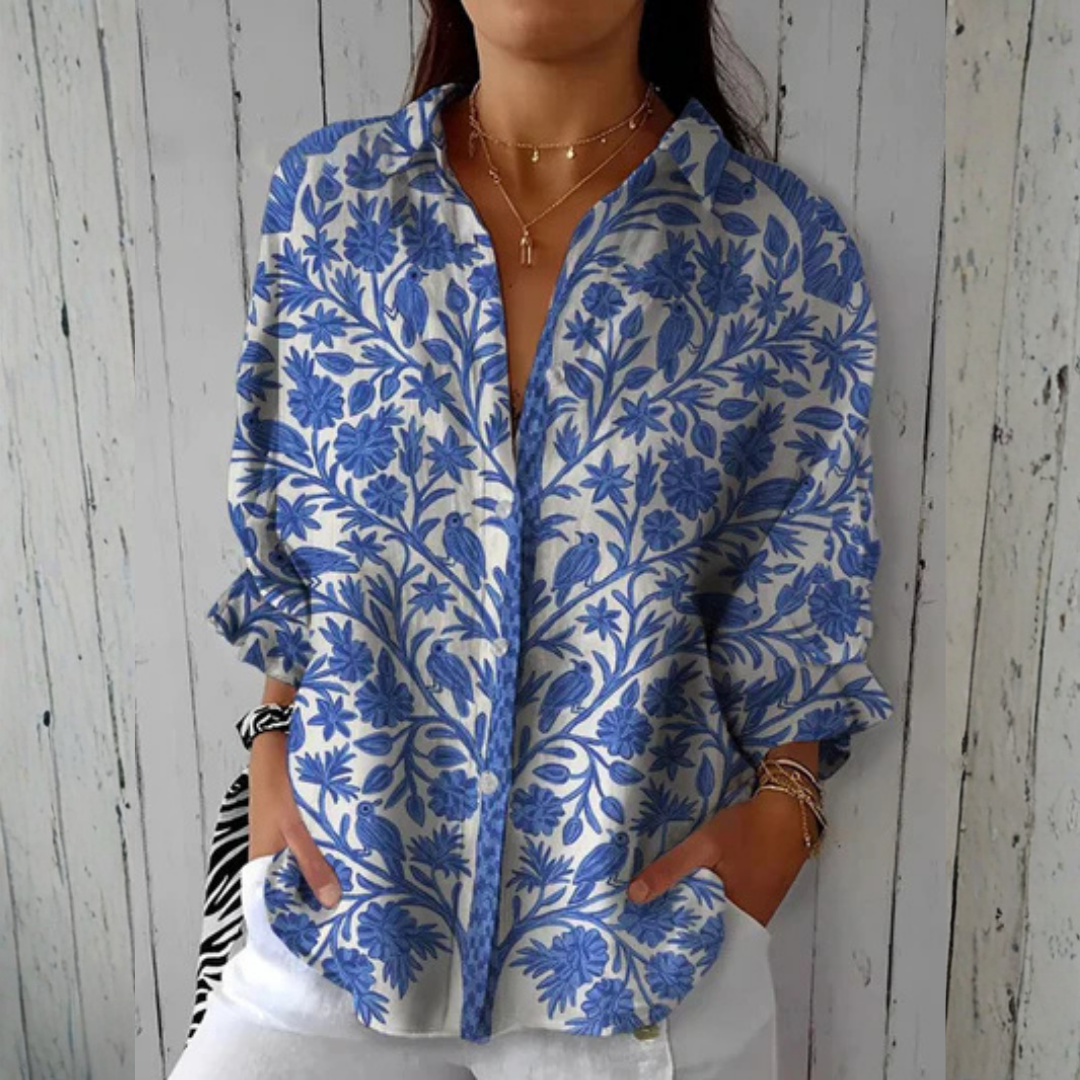 Isabella | Blå Havebluse
