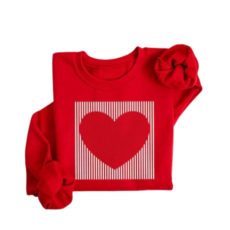 MAGGIE™ – Sudadera linda retro con corazón para San Valentín
