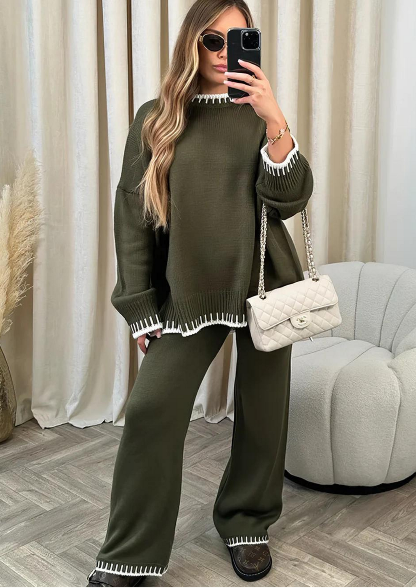 Conjunto de roupa confortável oversized feminino