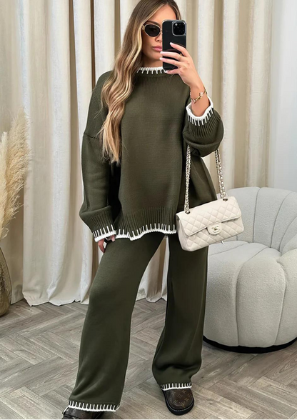 Conjunto de roupa confortável oversized feminino