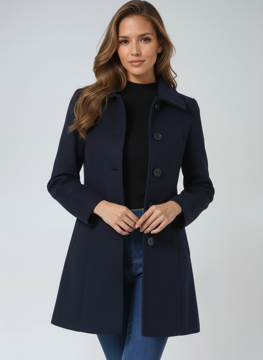 Rosalie – Taillierter Mantel mit Knopfleiste