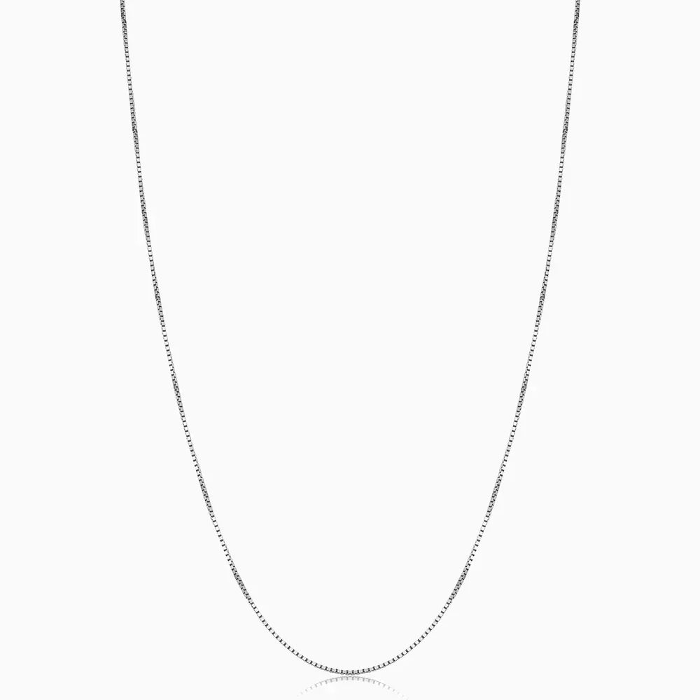 Bodega Box Necklace - White Gold