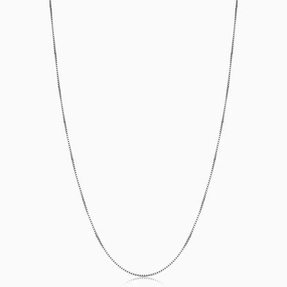 Bodega Box Necklace - White Gold