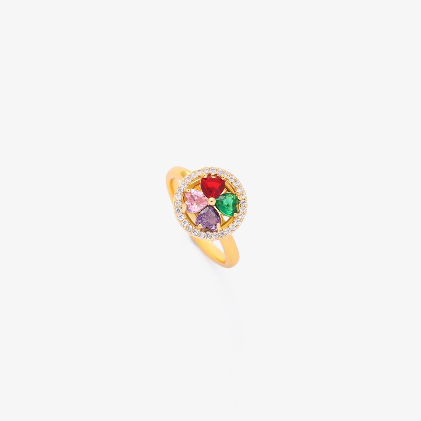 Colorwave Hearts Spinning Ring | Guld