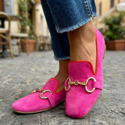 FLUORESCENT LOAFER WITH METAL DETAIL