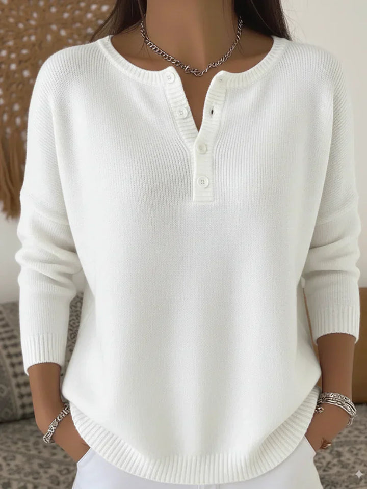 Mira | Strickpullover mit Knopfleiste