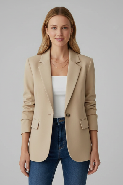 Blazer de mujer con solapa de muesca y un botón