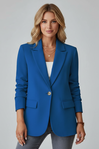 Blazer de mujer con solapa de muesca y un botón
