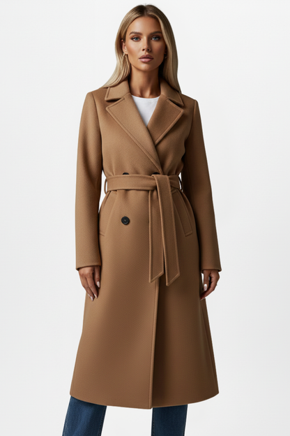 Vanessa Beaumont | Double Breasted Long Coat For Women