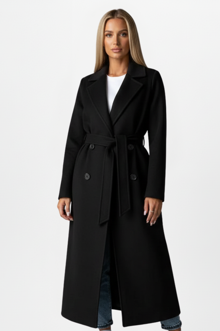 Vanessa Beaumont | Double Breasted Long Coat For Women