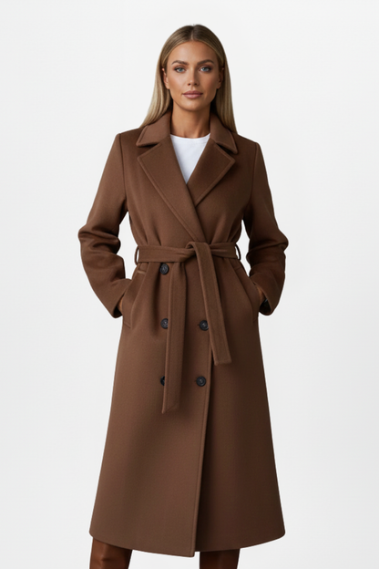 Vanessa Beaumont | Double Breasted Long Coat For Women