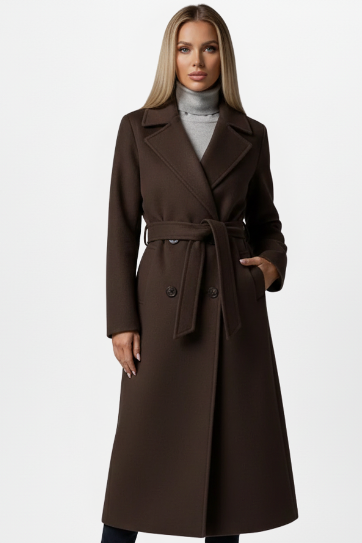 Vanessa Beaumont | Double Breasted Long Coat For Women