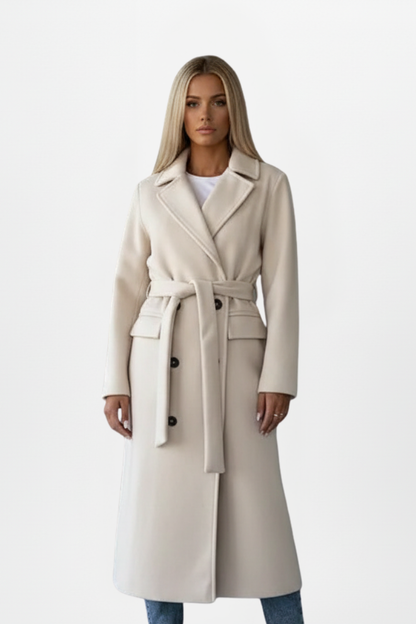 Vanessa Beaumont | Double Breasted Long Coat For Women