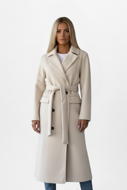 Vanessa Beaumont | Double Breasted Long Coat For Women