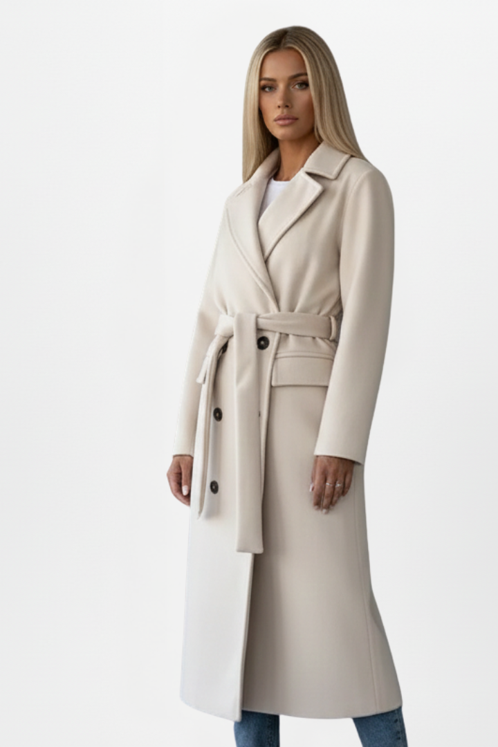 Vanessa Beaumont | Double Breasted Long Coat For Women