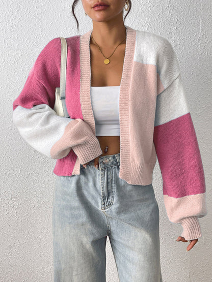 Kort cardigan til kvinder – afslappet strikket cardigan