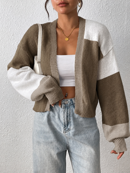 Kort cardigan til kvinder – afslappet strikket cardigan