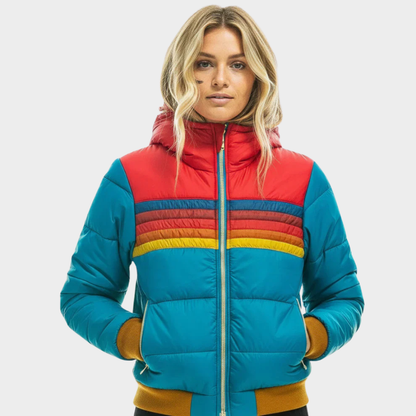 Sophia Morreta | Retro-Pufferjacke mit Kapuze für Damen
