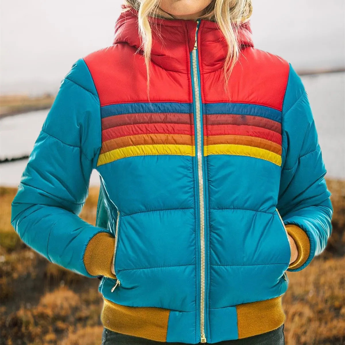 Sophia Morreta | Retro-Pufferjacke mit Kapuze für Damen
