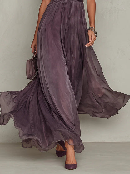 Ashley | Vintage maxi šaty z šifonu