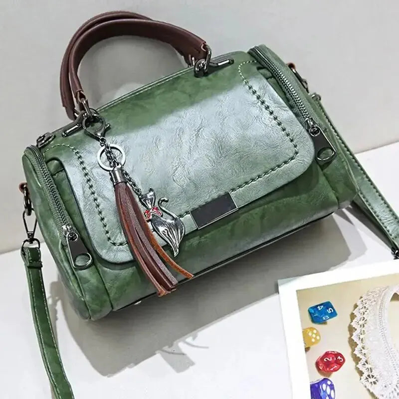 Irmela | Bolsa de Ombro Elegante em Couro