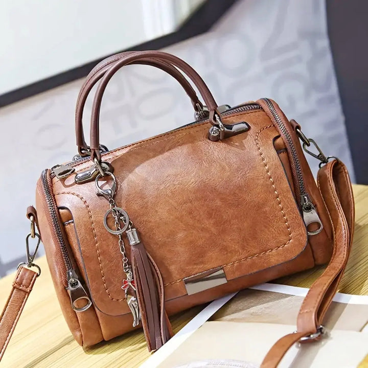 Irmela | Bolsa de Ombro Elegante em Couro