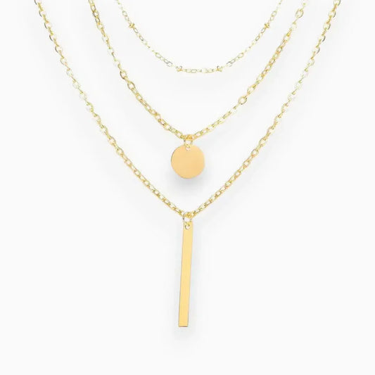 Zénévia | Gold Necklace with Layered Design
