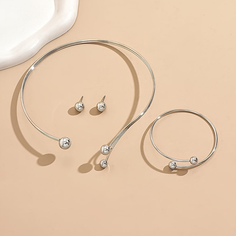 Conjunto de joyería geométrica moderna