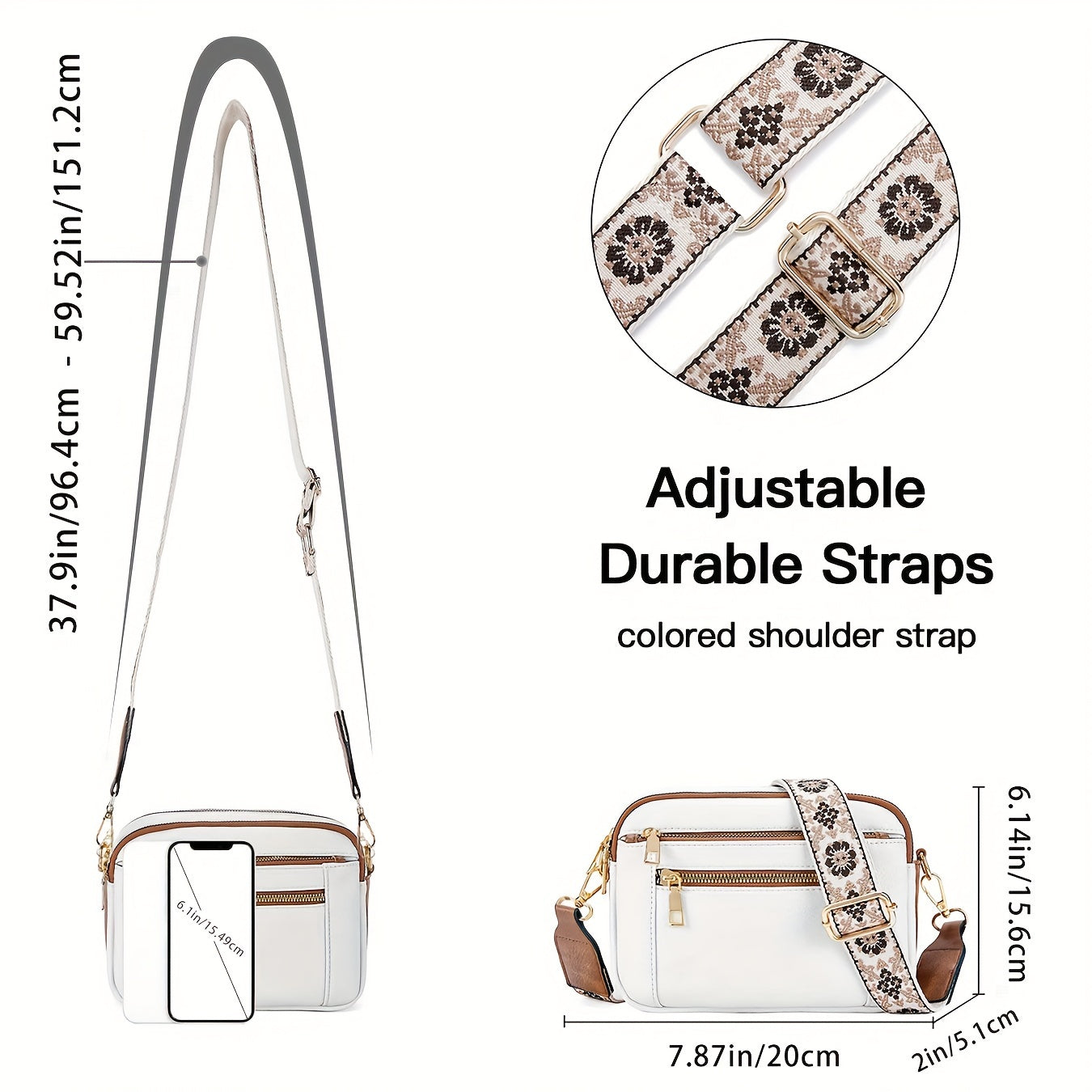Elain - bolso bandolera de cuero vegano