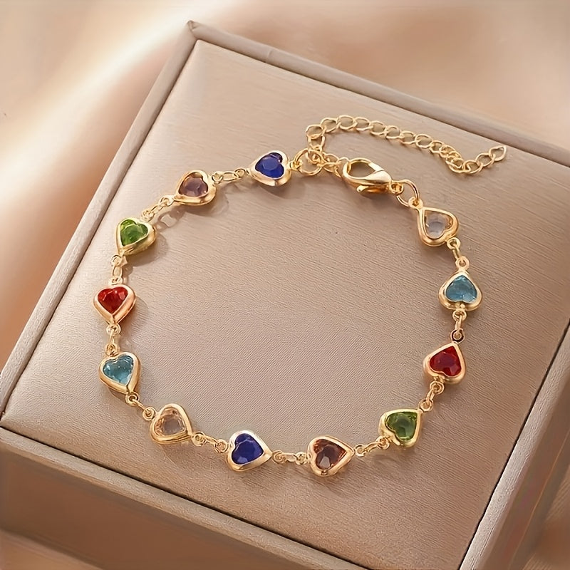 Pulsera de oro en forma de corazón