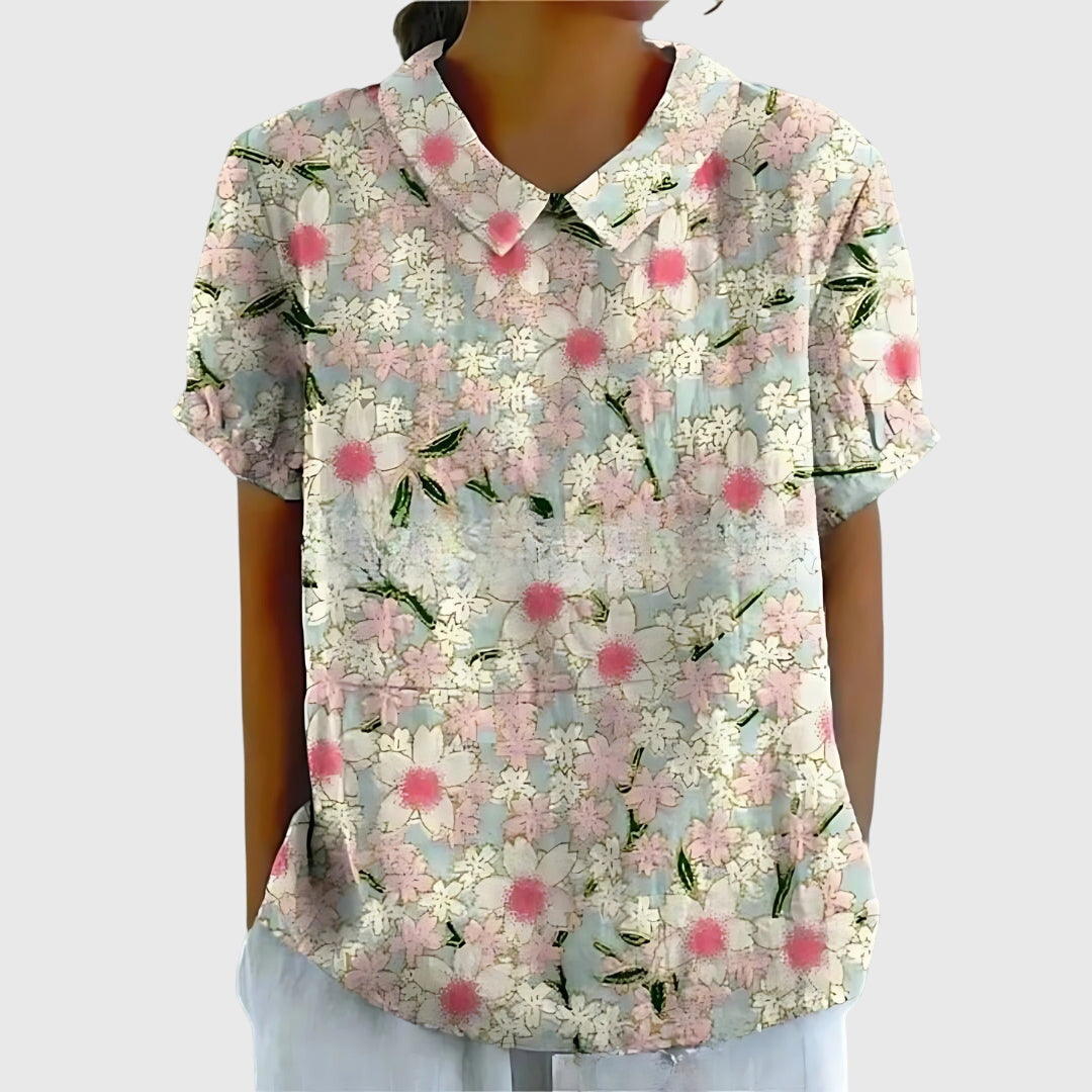 Jenna™ | Blomstret Bluse