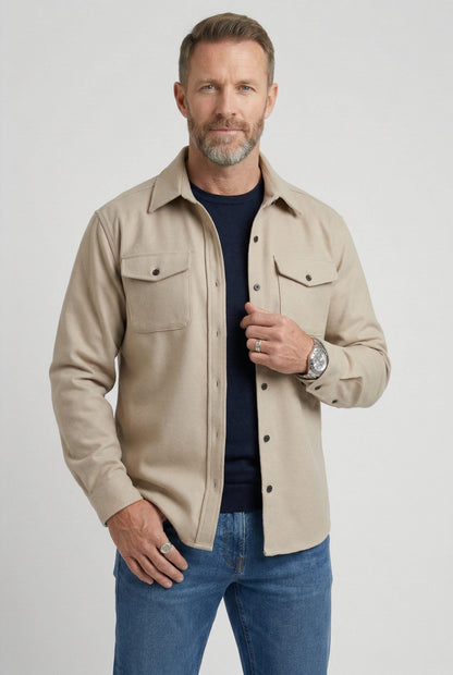 Abel | Men's Button-Up Overshirt with Chest Pockets