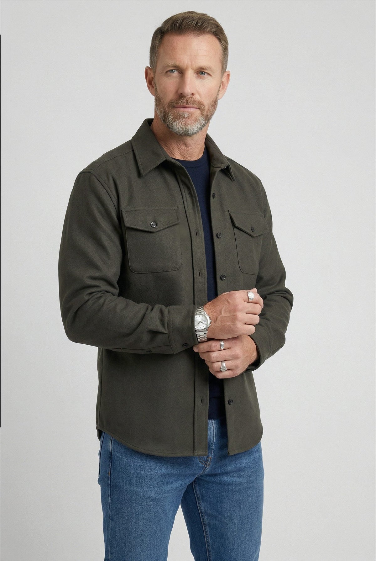 Abel | Men's Button-Up Overshirt with Chest Pockets
