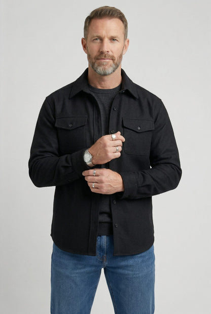 Abel | Men's Button-Up Overshirt with Chest Pockets