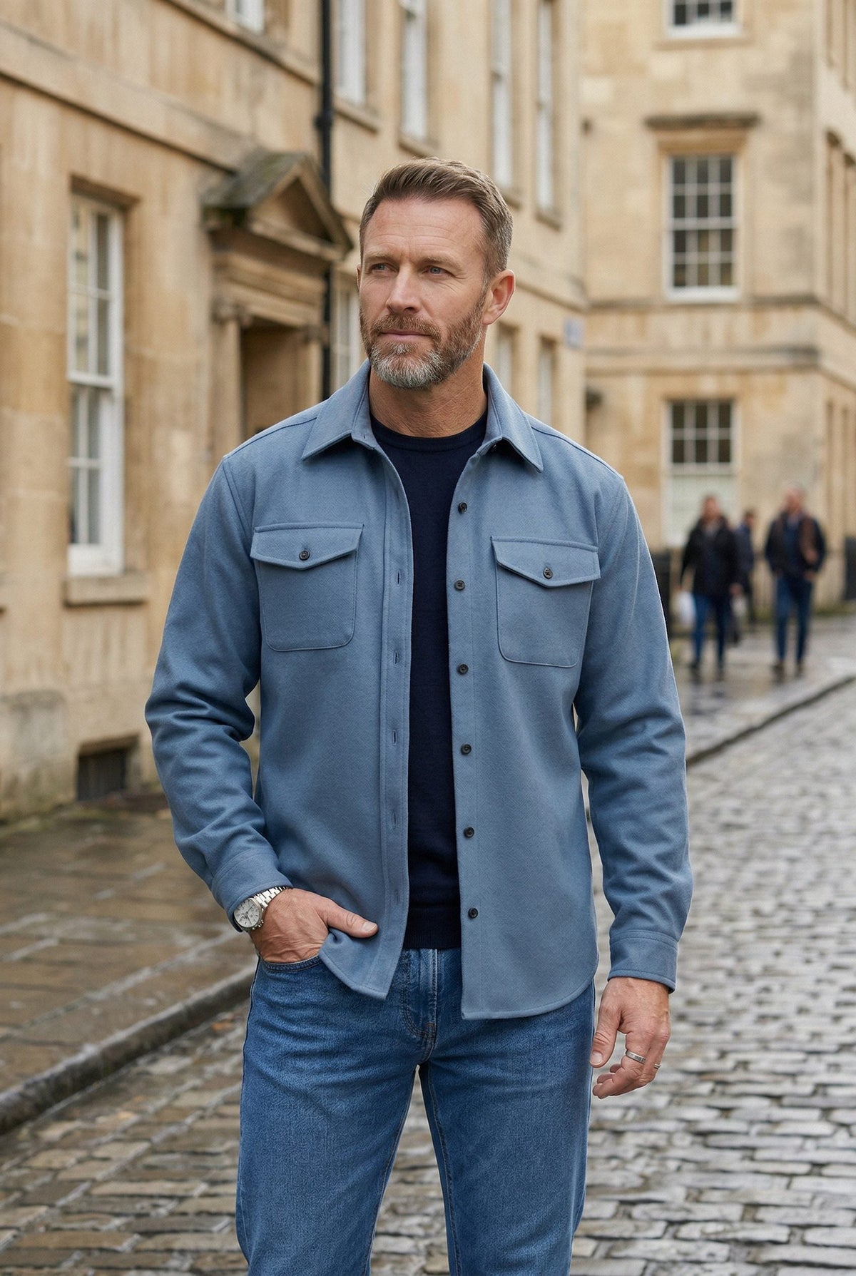 Abel | Men's Button-Up Overshirt with Chest Pockets