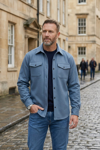 Abel | Men's Button-Up Overshirt with Chest Pockets