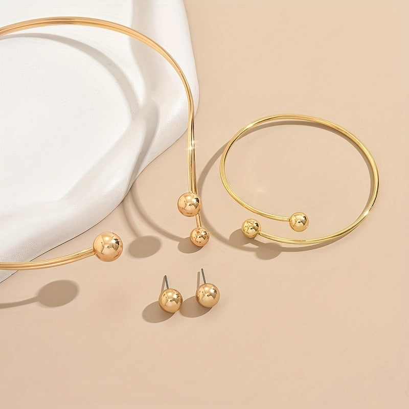 Conjunto de joyería geométrica moderna